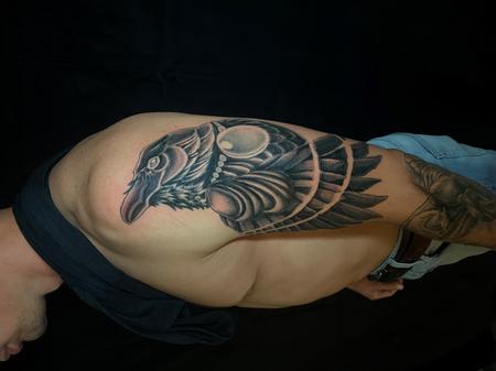 Tattoos - Justin Hammontree Jeweled Raven - 144650